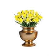 Einzigartiges Design Goldene Hochzeitsvase Innenbereich Gold Fiberglas Heimdeko-Vase