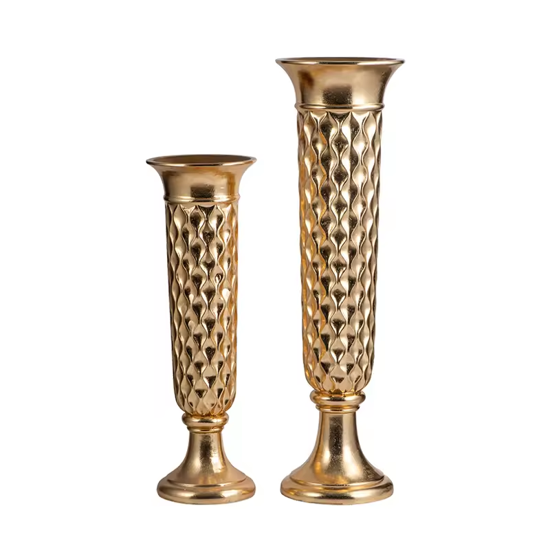 130cm hohe goldene Tafelaufsatz-Vase für Hochzeits-Tischvase Mariage Trompeten-Boden-Hochzeitsvase