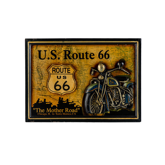 Vintage Decorative Wooden Motorcycle Wall Decor Personalized 3D Sign Antique Wood Plaque