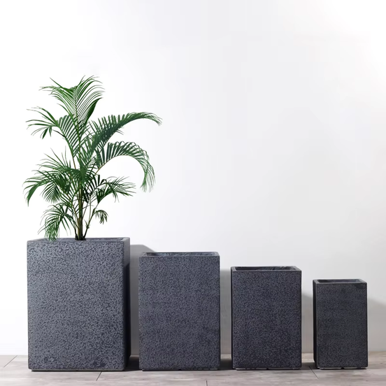 Fibre Pots Manufacturer Wholesale Clay Planters and Square Pots Indoor Outdoor Light Planter Box