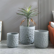 28/34/40cm Large White Planters Factory Direct Sales Clay Pots Planter Durable Fiber Outdoor Indoor Big White Flower Pots