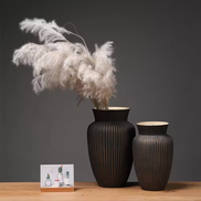 Keramikvase Topf Mattweiße Vase Fabrik Großhandel Steinzeug Trockenblumenvase