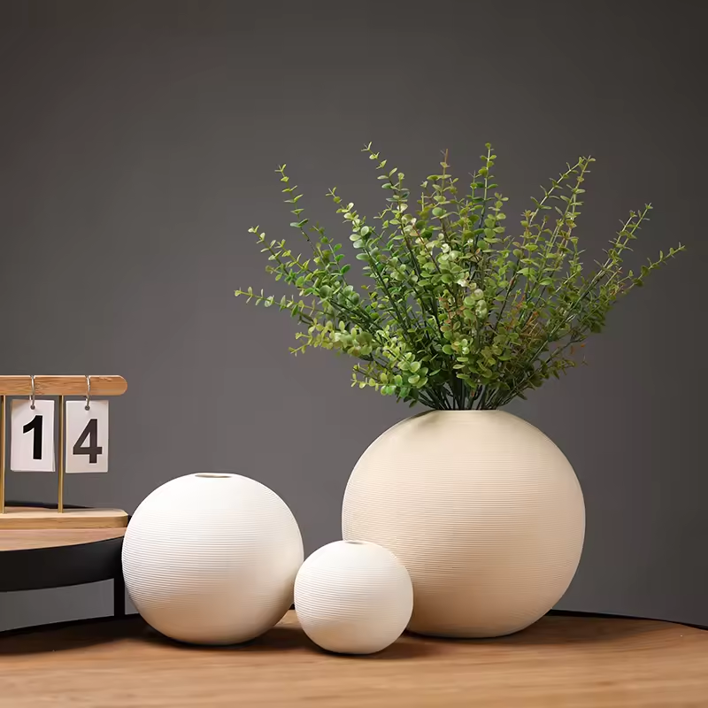Blumenvasen Töpfe für Heimdekoration Keramik-Knospenvase Runde Form Blumenvasen Großpackung