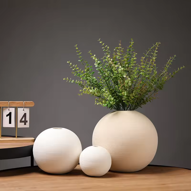 Blumenvasen Töpfe für Heimdekoration Keramik-Knospenvase Runde Form Blumenvasen Großpackung