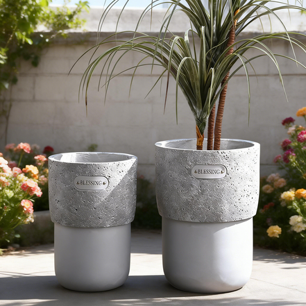 Versatile Modern Small to Medium Size Durable Vase for Plants & Flowers Home Garden & Floor Decor Balcony Table Decoration