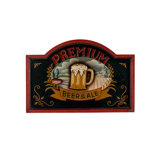 Vintage Beer Wall Decor Custom Antique Wooden Signs for Pub Bar Club Retro Beer Plaque
