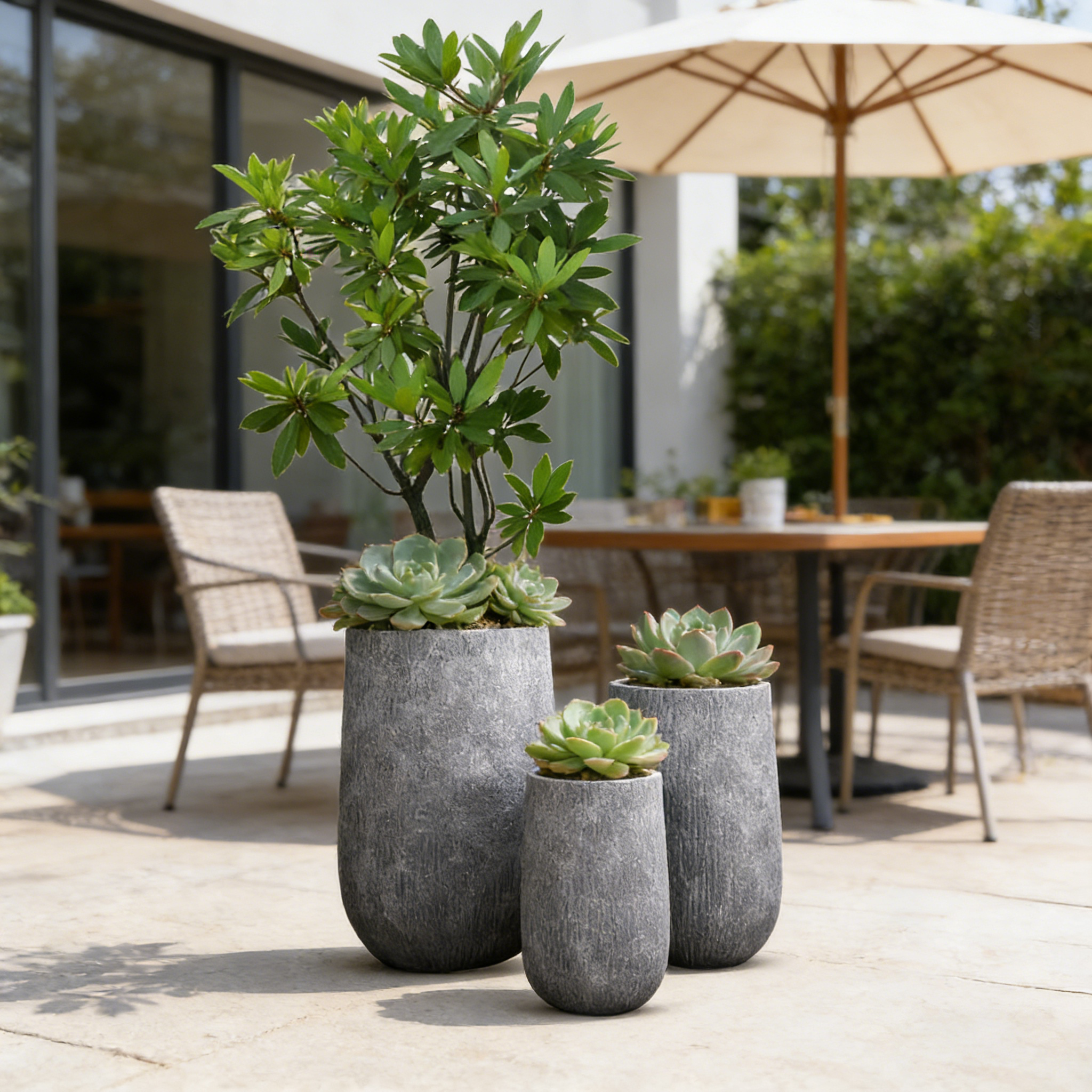 Large Plant Pots Manufacturer Wholesale Big Flower Pots Indoor Outdoor Fiber Clay Planter Pot for Plants