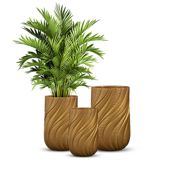 Luxury Pots for Plants Manufacturer Wholesale Large Size Flower Pots Outdoor Indoor Big Gold Planters