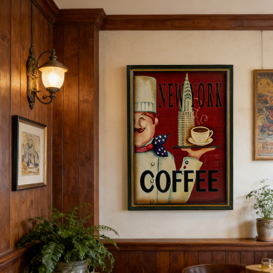 Retro Wooden Signs for Coffee Shop Antique Wood Plaque Personalized Vintage Wall Decor Cafe