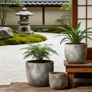 Large Wholesale Durable Eco-Friendly Cement Retro Design Flower Pots with Drainage Hole for Indoor/Outdoor Use