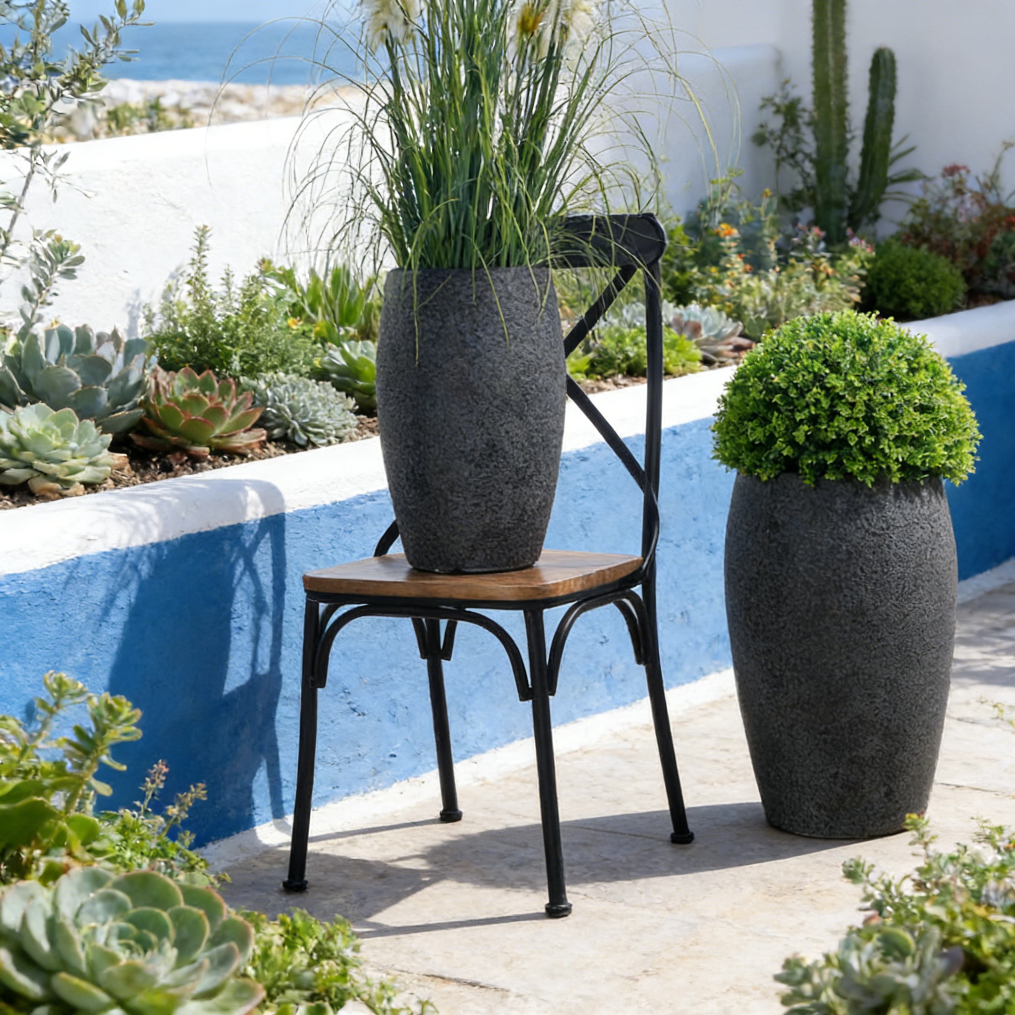 Cheap Plant Pots Simple Style Clay Big Plant Pot Indoor Outdoor Entrance Tall Planter