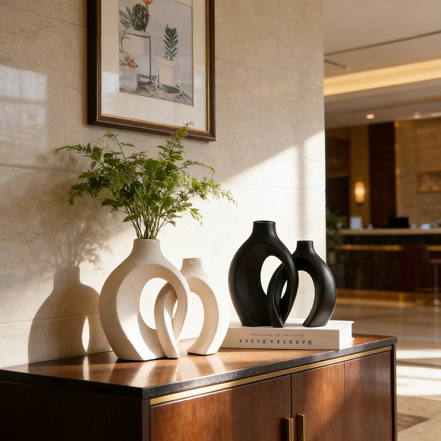 Moderne umweltfreundliche Keramik-Steingut Blumenvase kreative Dekoration Fabrikgroßhandel