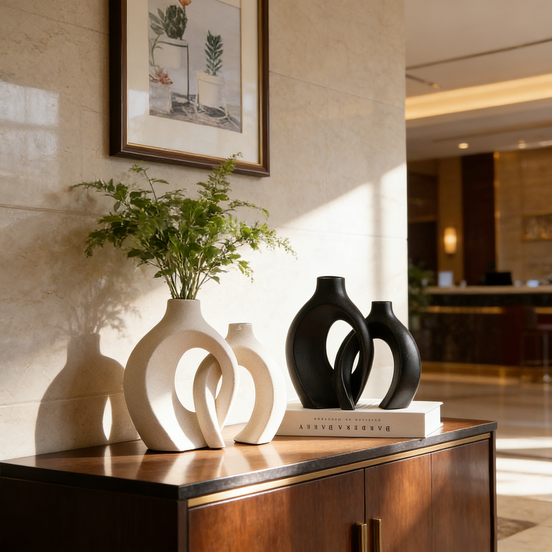 Moderne umweltfreundliche Keramik-Steingut Blumenvase kreative Dekoration Fabrikgroßhandel