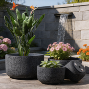 Blumentöpfe und Pflanzgefäße aus Magnesiumoxid, große Outdoor-Pflanzgefäße, Indoor-Tontöpfe für Pflanzen