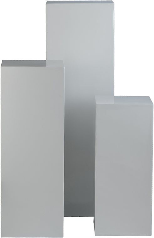 White Pedestal Stands for Flowers Home Wedding Party Rectangular Cylinder Fiberglass Plant Stand