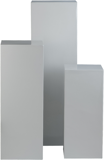 White Pedestal Stands for Flowers Home Wedding Party Rectangular Cylinder Fiberglass Plant Stand