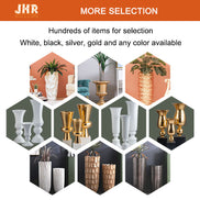 Factory Supply Elegant Artificial Modern Trumpet Vase Set with Tall Centerpieces White Wedding Event Banquet Decor Vases
