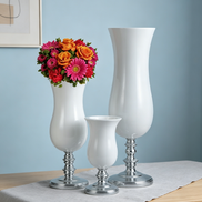 Wholesale Modern Creative Simple Table Vase White and Silver Vase Tall Vases for Wedding Center Piece