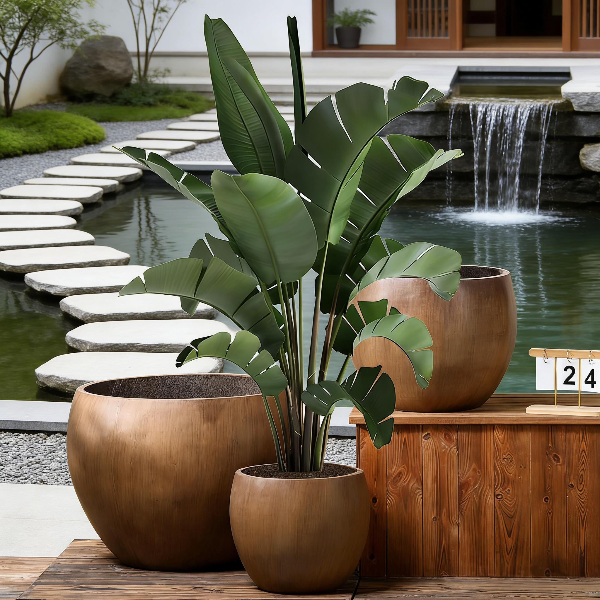 Cement Concrete Flower Pot Planter Factory Wholesale Large Eco-Friendly Garden Pots with Drainage Hole for Outdoor & Indoor Use