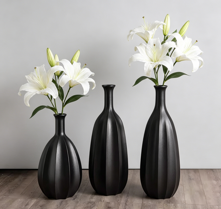 New Design Modern Luxury Handmade Designer 47 Inch Tall Fiberglass Eco-friendly Durable Floor Vase for Artificial Flowers