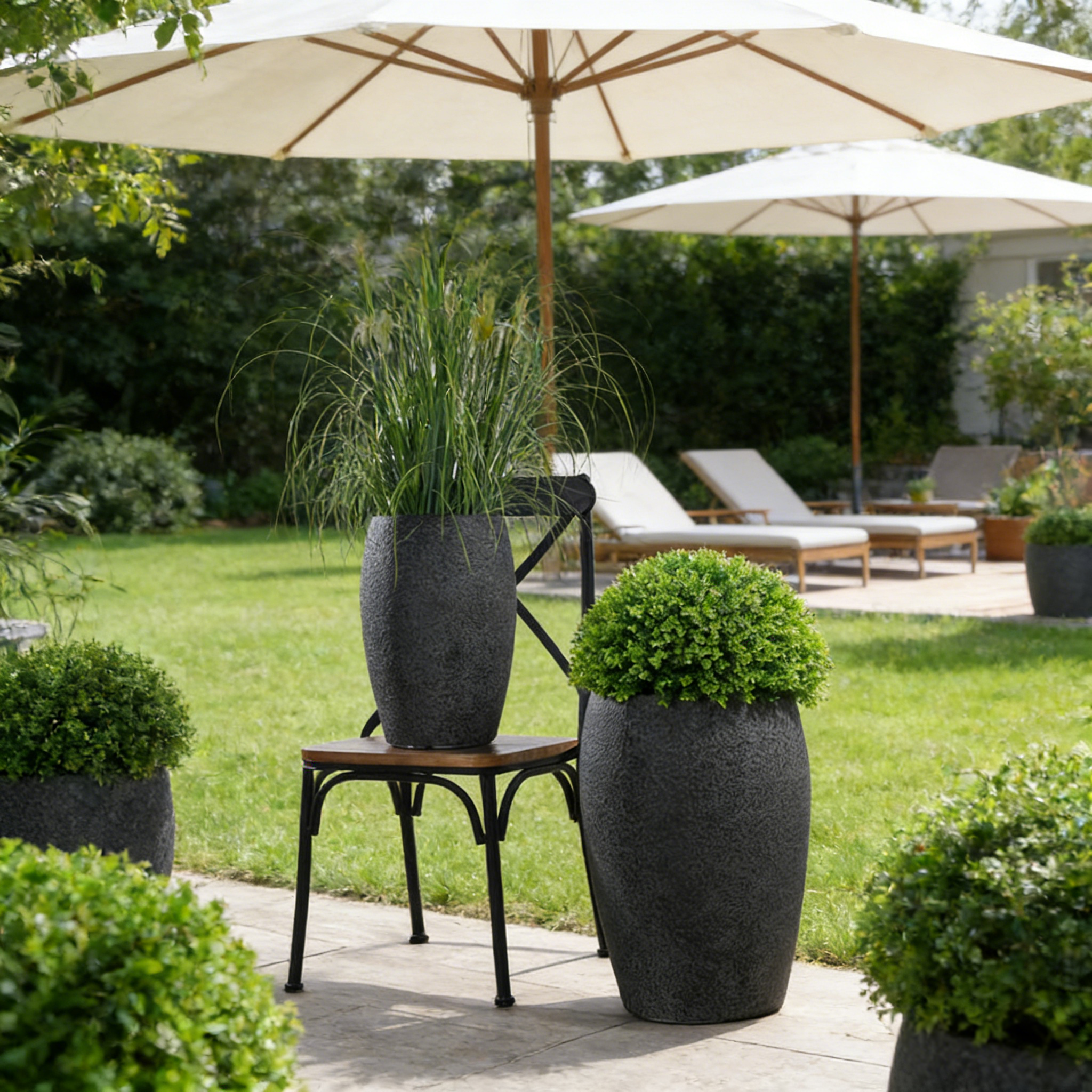 Cheap Plant Pots Simple Style Clay Big Plant Pot Indoor Outdoor Entrance Tall Planter