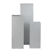 White Pedestal Stands for Flowers Home Wedding Party Rectangular Cylinder Fiberglass Plant Stand