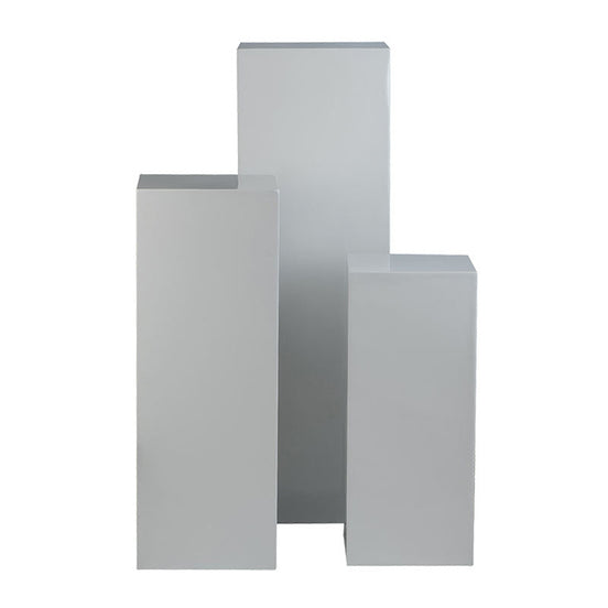 White Pedestal Stands for Flowers Home Wedding Party Rectangular Cylinder Fiberglass Plant Stand