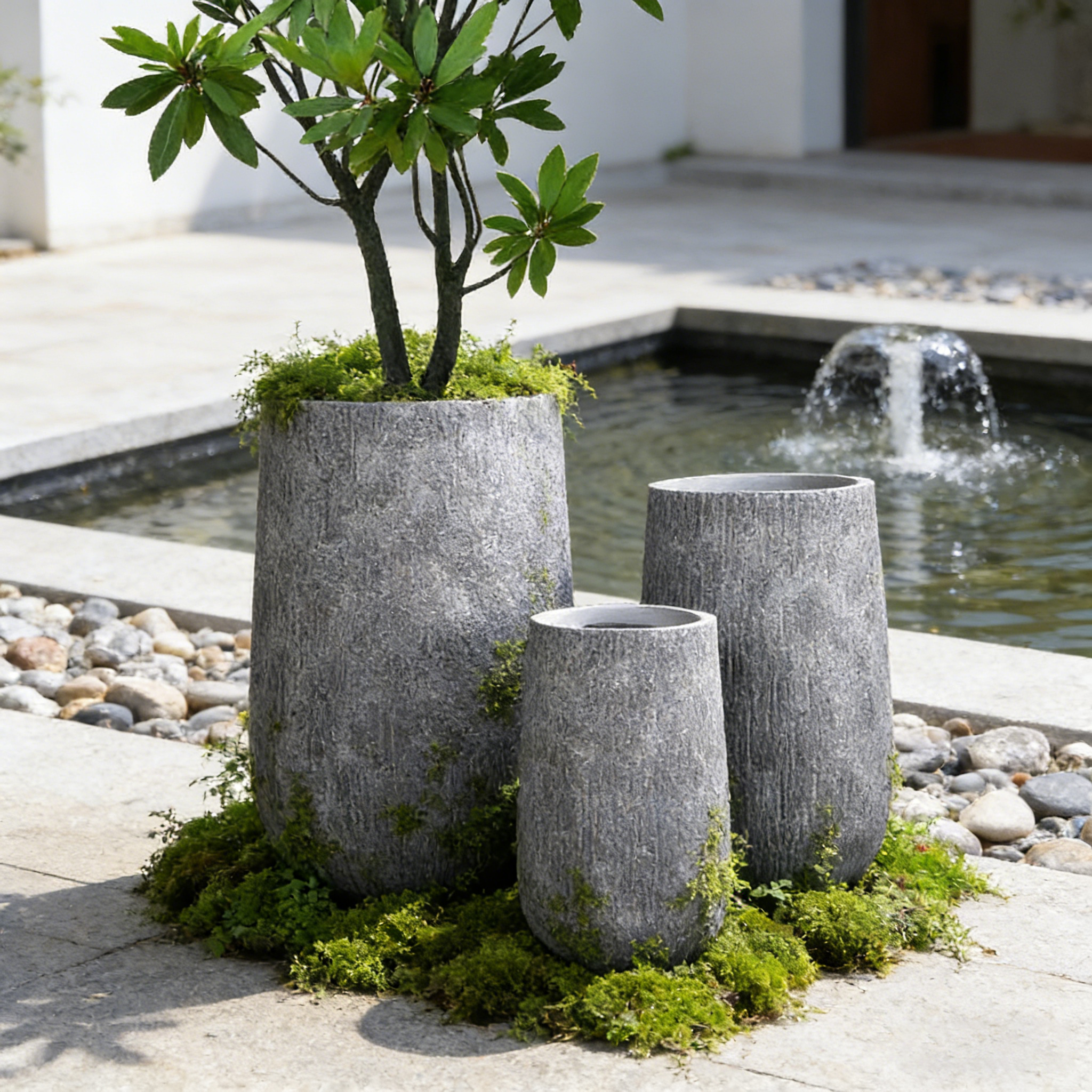 Large Plant Pots Manufacturer Wholesale Big Flower Pots Indoor Outdoor Fiber Clay Planter Pot for Plants