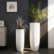 Neuer Mode-Blumentopf aus Fiberglas, große Bodenvase, hohe, moderne, umweltfreundliche, langlebige, handgefertigte, hochwertige Blumenvase