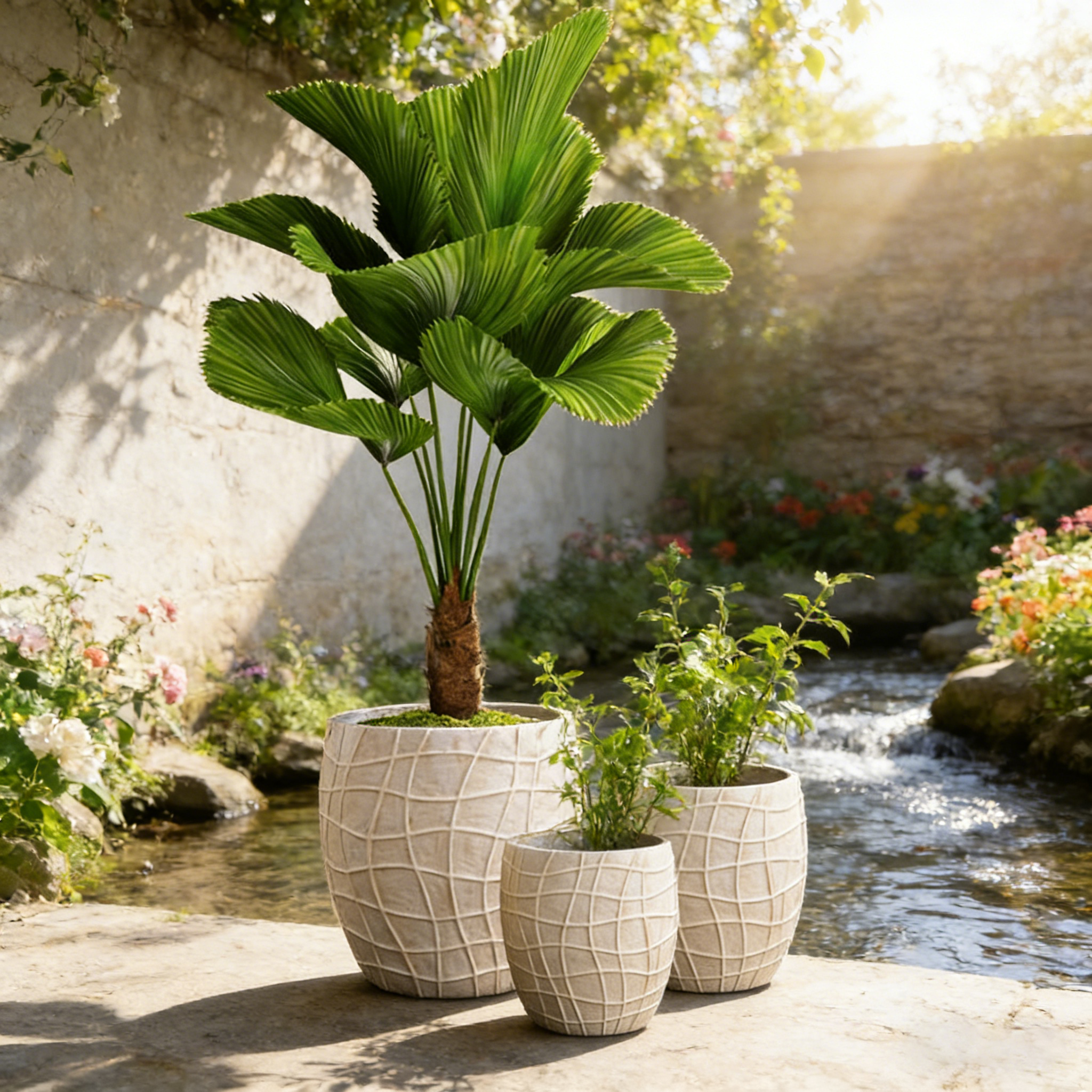 Big Outdoor Pot for Trees Factory Wholesale Plant Pots Large Size Indoor Outdoor Fiber Flower Pots Planters