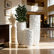 70/90/120cm Bodenvase Heimdekoration Fiberglas-Töpfe Hohe weiße Zylinder-Bodenvase Große dekorative Vasen