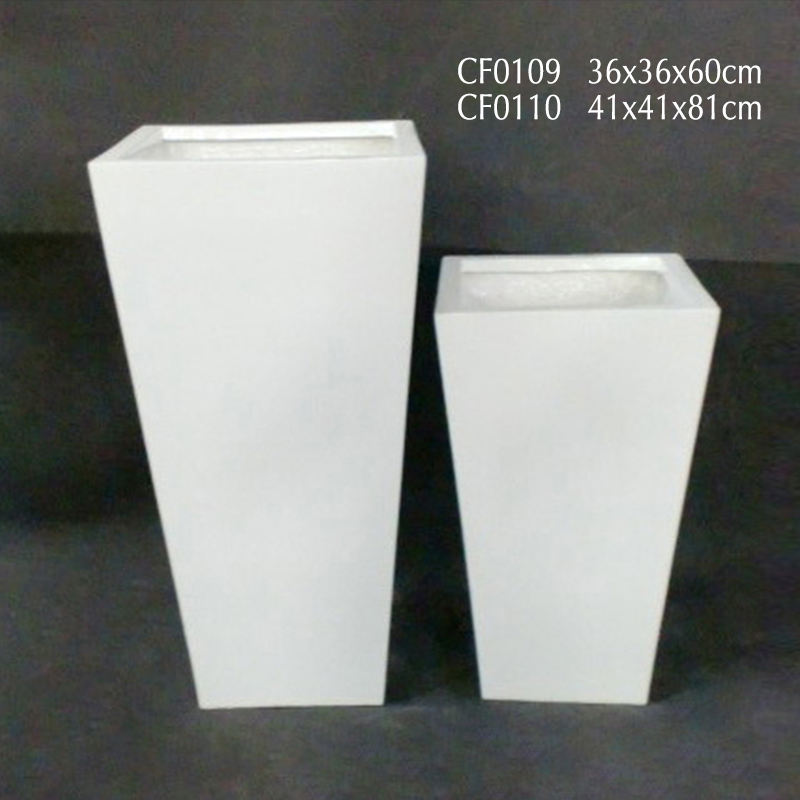 Kundenspezifische handgefertigte Bodenvase 60cm hoch große Fiberglas Blumentöpfe Pflanzgefäße für Wohnzimmer Hotel Event Center Dekorationen