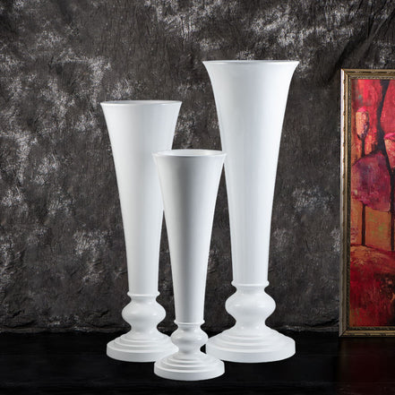 Wedding Floral Arrangements Centerpieces 140cm Tall White Trumpet Floor Vase Centerpieces