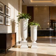 Elegant High End Contemporary Decorative Eco-friendly Reusable Floor Vase Durable Lightweight Plant Fiber Wedding Hotel Lobby