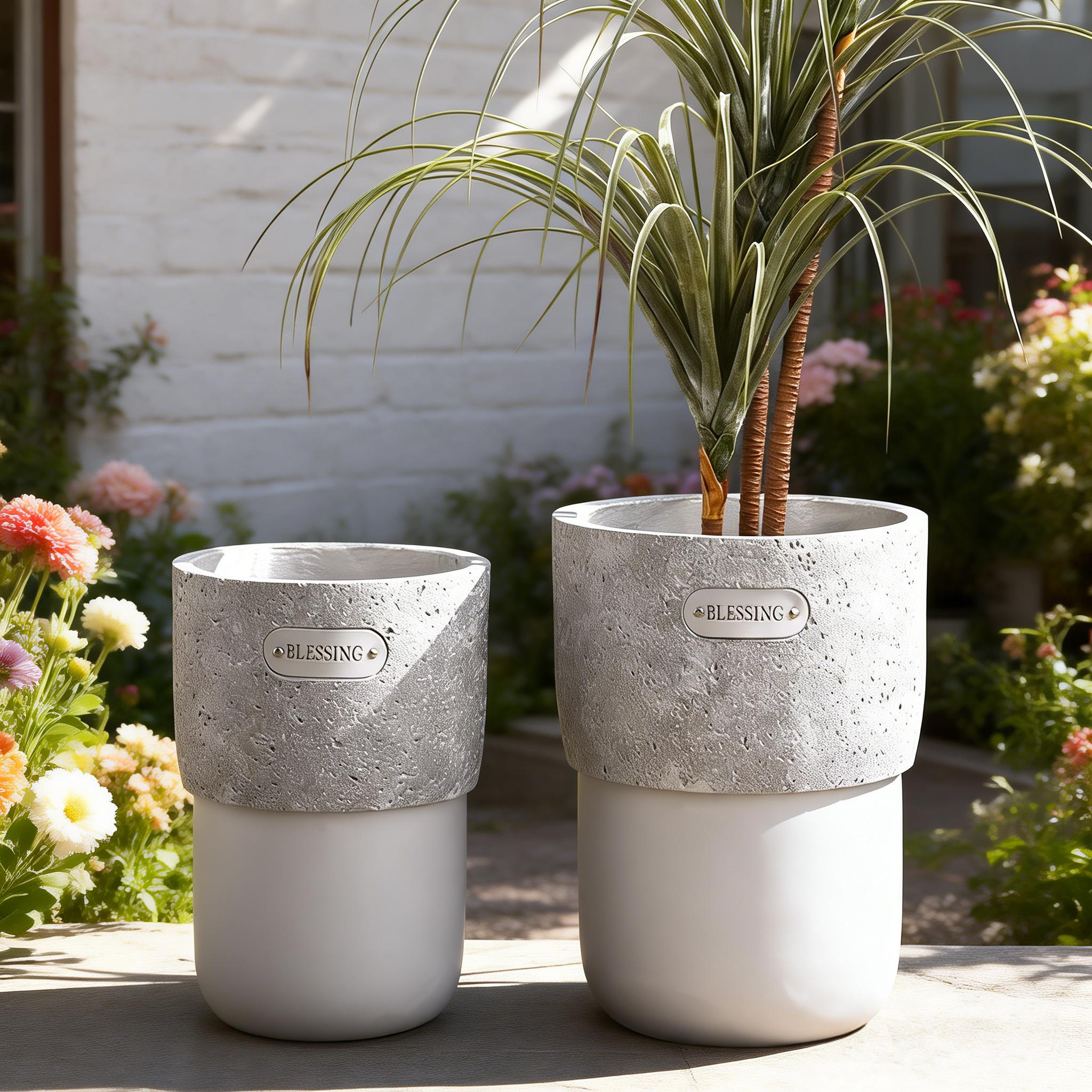 Versatile Modern Small to Medium Size Durable Vase for Plants & Flowers Home Garden & Floor Decor Balcony Table Decoration