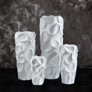 48 Zoll hohe Vase Wohndekoration 70 cm Fiberglas Innenpflanzgefäß 90 cm weiße Zylindervase große Vasen
