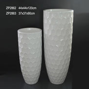 Fabrikdirektlieferung Moderne Fiberglas-Bodenvase für Wohnzimmer Salon Umweltfreundliche Große Blumenvase Heimdekoration