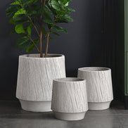 Dia 23/33/45cm Faser-Töpfe Großhandel Moderner Blumentopf Kreativer einfacher Tontopf Außen Innen Pflanzgefäß Groß Mittel Klein