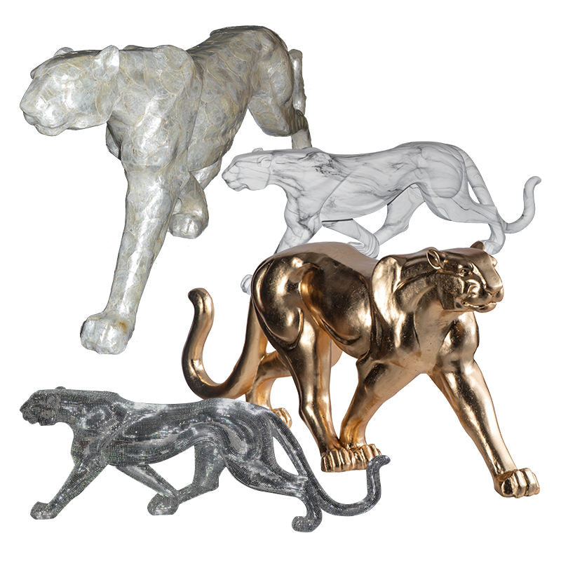 Factory Wholesale Home Decor Resin Tiger Leopard Gorilla Lions Statue Sculpture Large Animal Sculptures