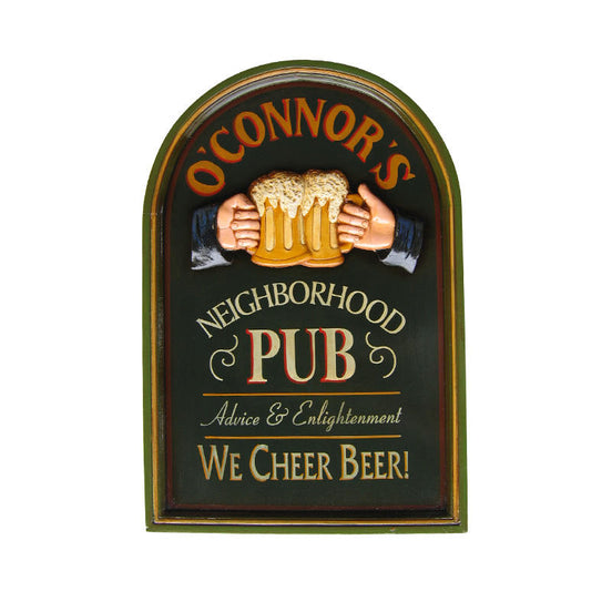 Personalized Wood Pub Sign Vintage Beer Wall Decor Handmade Antique Wooden Signs