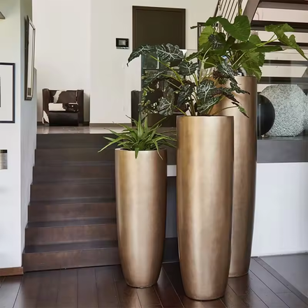 Factory Supply Flower Vases Luxury Decorative Vase Set Modern White Fiberglass Floor Vases for Wedding Home Decor