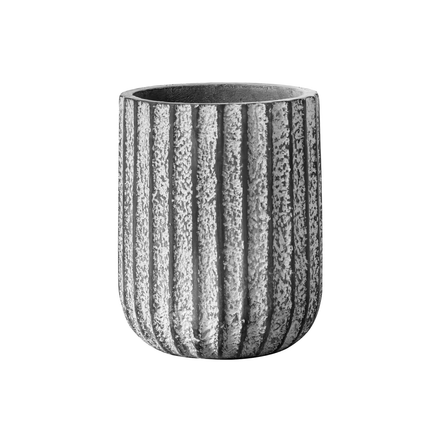 Cement Flower Planter Stripe Pattern GRC Flower Pot Outdoor Indoor Concrete Big Pots for Plants