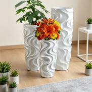 70/90/120cm Große Vase Direktverkauf ab Fabrik Fiberglas-Vasen Deko Große weiße Zylindervase Bodenpflanzgefäße