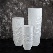 48 Zoll hohe Vase Wohndekoration 70 cm Fiberglas Innenpflanzgefäß 90 cm weiße Zylindervase große Vasen