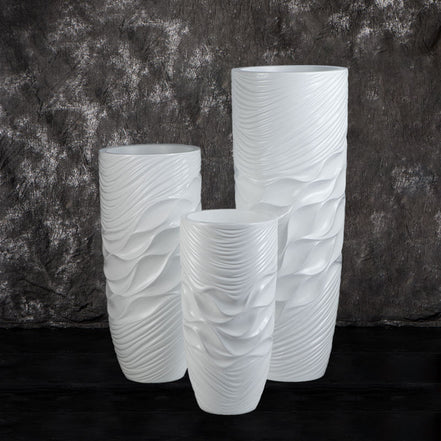 48 Zoll hohe Vase Wohndekoration 70 cm Fiberglas Innenpflanzgefäß 90 cm weiße Zylindervase große Vasen