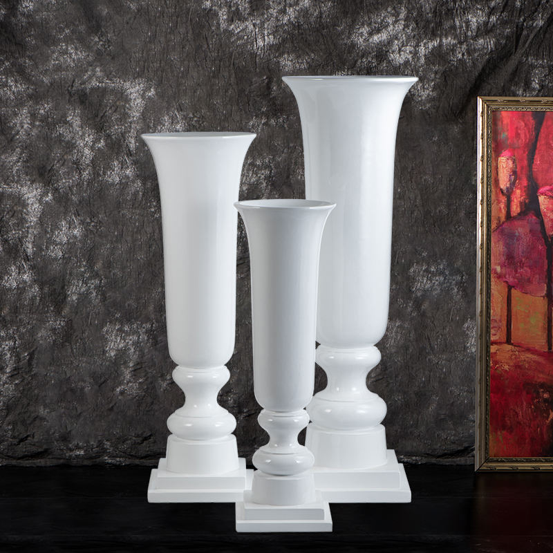 Wedding Floral Arrangements Centerpieces 140cm Tall White Trumpet Floor Vase Centerpieces