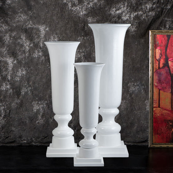 Wedding Floral Arrangements Centerpieces 140cm Tall White Trumpet Floor Vase Centerpieces