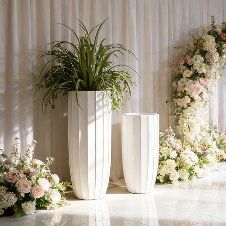 Neuer Mode-Blumentopf aus Fiberglas, große Bodenvase, hohe, moderne, umweltfreundliche, langlebige, handgefertigte, hochwertige Blumenvase