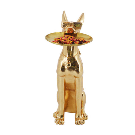 Wholesale OEM Factory Animal Sculptures Large Resin Buldog Statue Side Table Dog Statue Sculpture