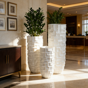 70/90/120cm Bodenvase Heimdekoration Fiberglas-Töpfe Hohe weiße Zylinder-Bodenvase Große dekorative Vasen